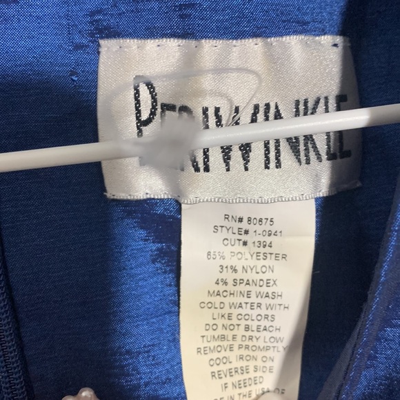 Royal blue metallic color dress size 18W - Picture 3 of 4